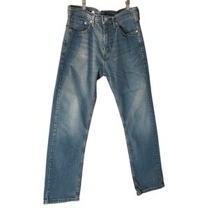 Levi's 505 Jeans Mens 32x30 Regular Fit Straight Leg Water>less Blue Light Wash